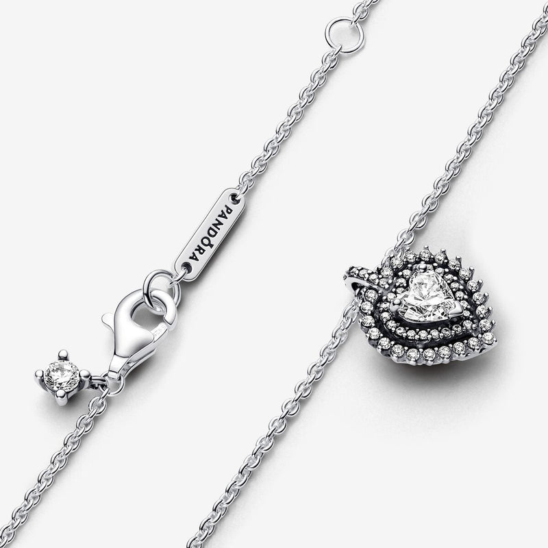 Collana Punto Luce Cuore e Pavè - Gioielleria Fondente