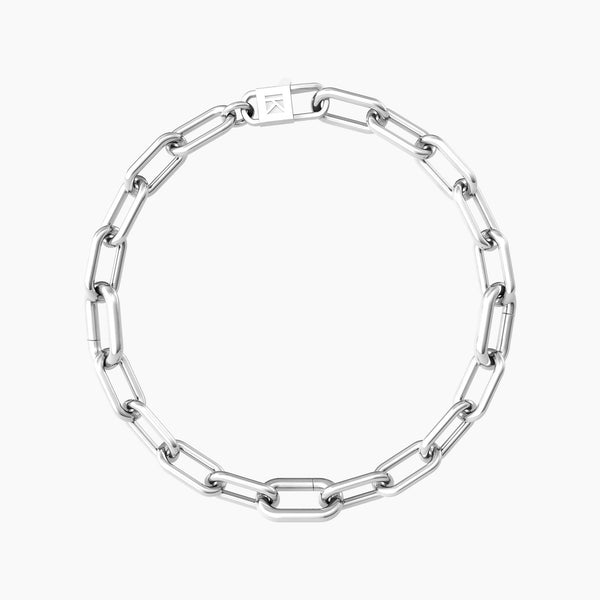 Bracciale in acciaio maglia larga BON TON - Gioielleria Fondente