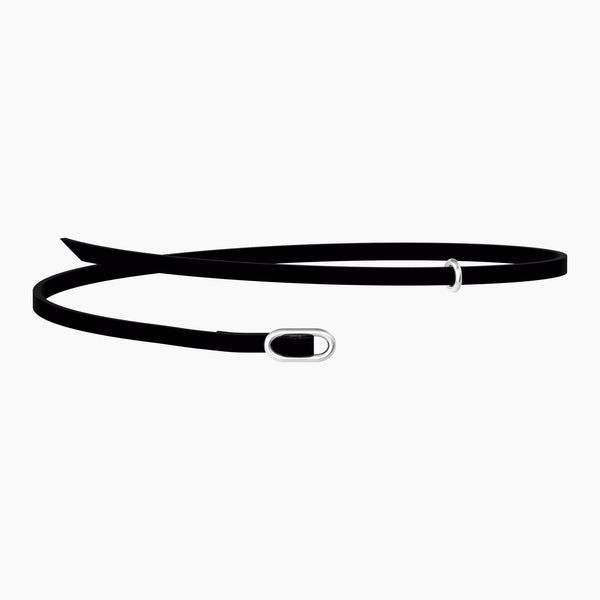 Choker-bracciale in camoscio nero SKINNY - Gioielleria Fondente