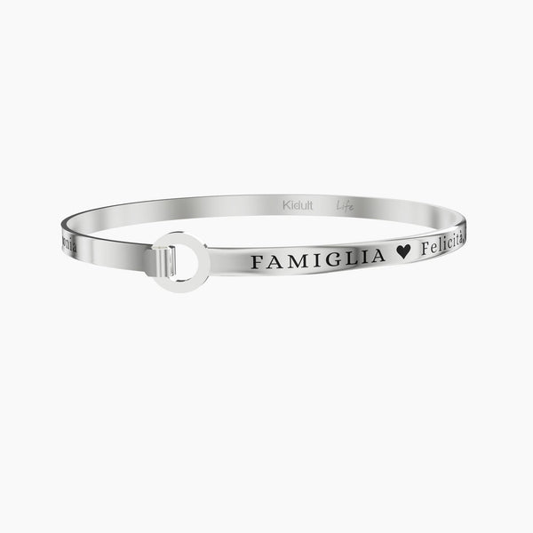 Bracciale rigido con ciondolo famiglia GODITI OGNI ISTANTE…