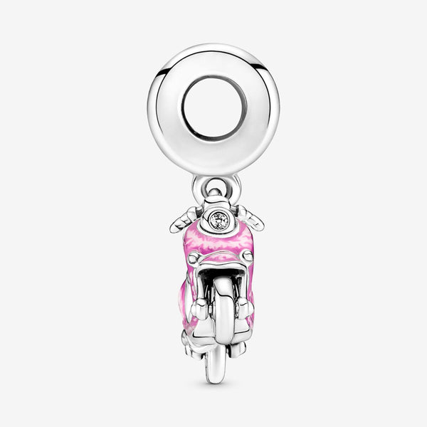 Charm Pendente Scooter Rosa - Gioielleria Fondente