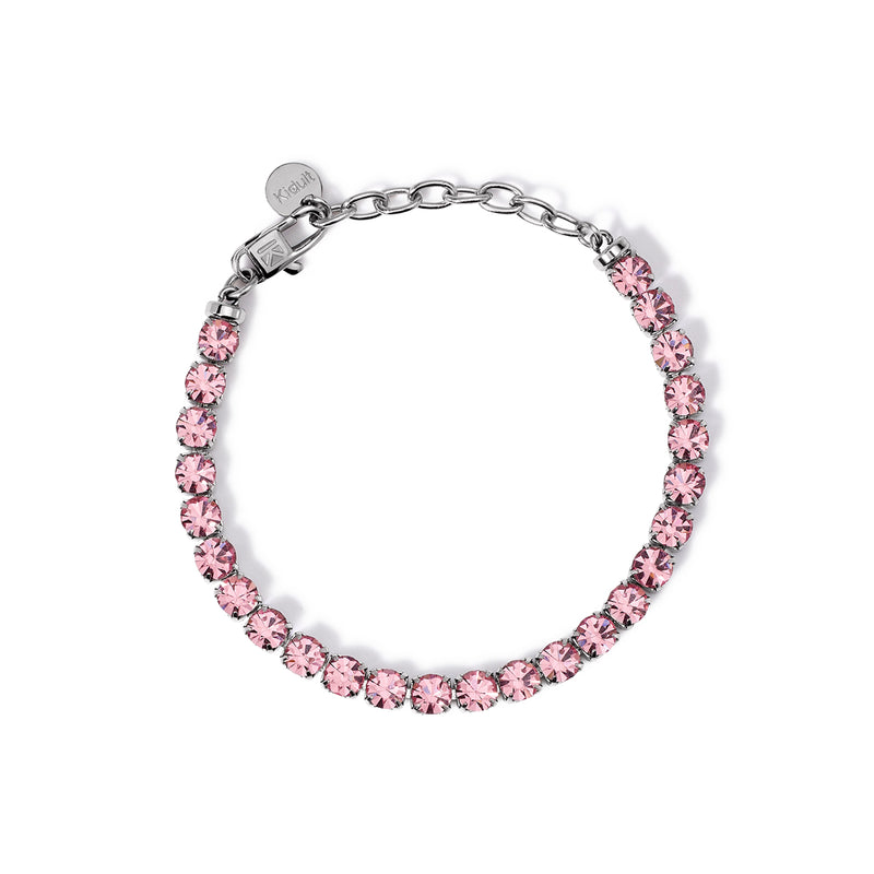 Bracciale in acciaio 316L cristalli