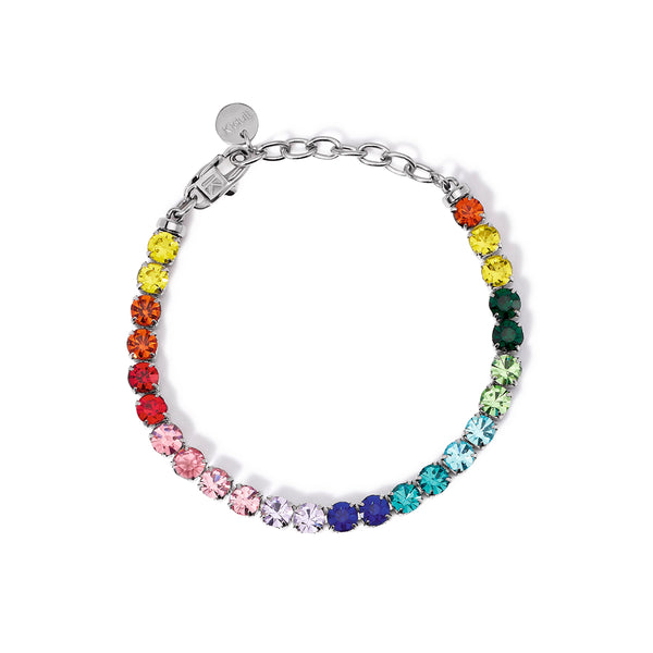 Bracciale in acciaio 316L cristalli