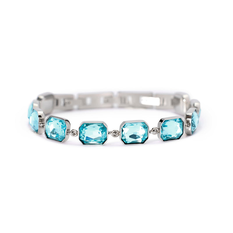 Bracciale in acciaio 316L cristalli