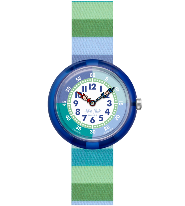 Orologio Bambino Flik Flak Stripy Green