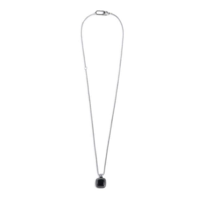 Collana con onice nera quadrata