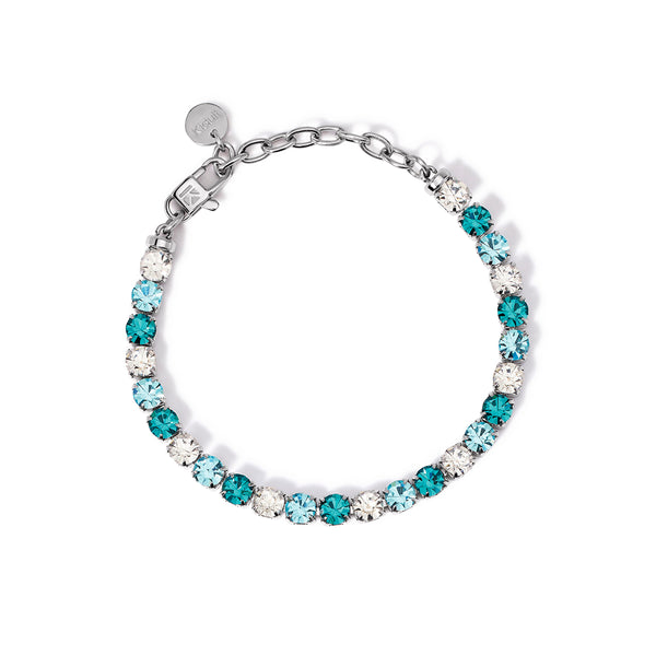 Bracciale in acciaio 316L cristalli