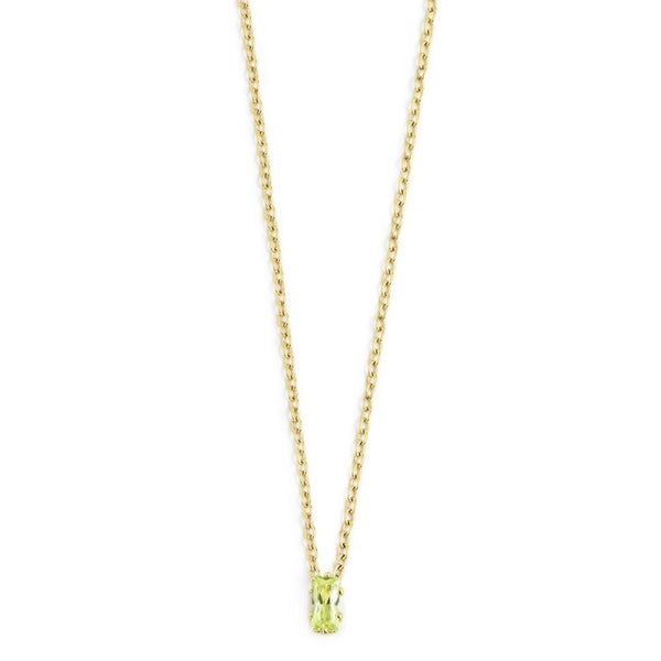 2cn0048g-v Collana con cristallo baguette colore verde