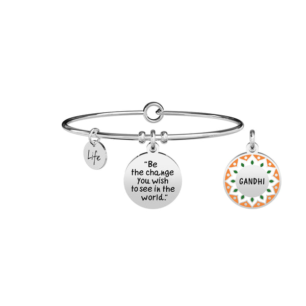 731884 Bracciale Gandhi "Be the change you wish to see in the world"