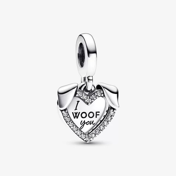 Charm Pendente Amico a 4 Zampe "I Woof You" - Gioielleria Fondente