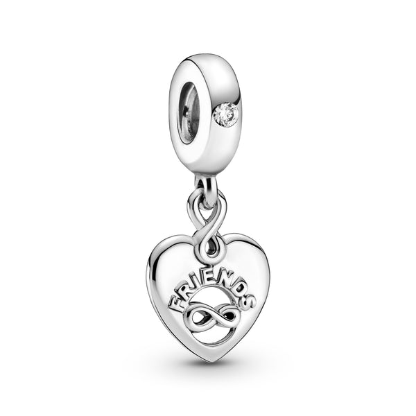 799294c01 Charm pendente a cuore Amiche per sempre