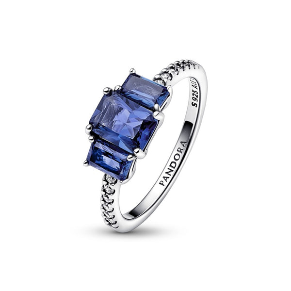 Gioielleria Fondente Anello Trilogy Pietre Blu