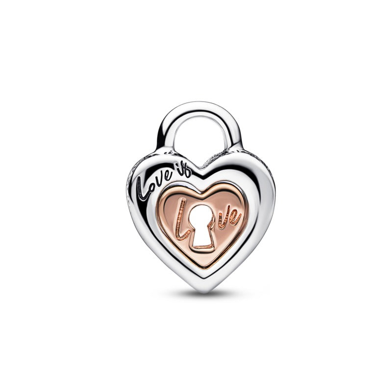 Charm Lucchetto Cuore "Love is love" Divisibile - Gioielleria Fondente