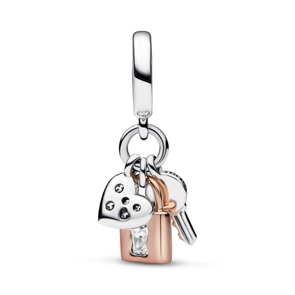 Charm Chiave, Lucchetto e Cuore - Gioielleria Fondente