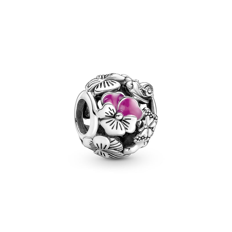 790759c01 Charm Openwork Viole del Pensiero