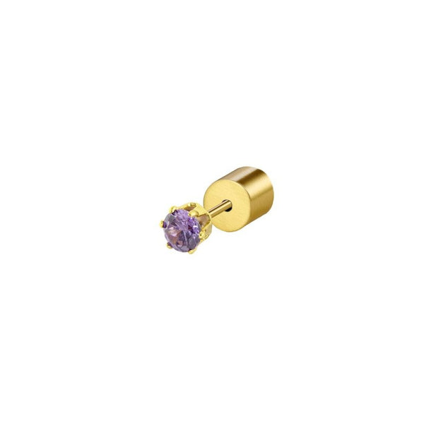 2or0091g-p Orecchino con zircone viola